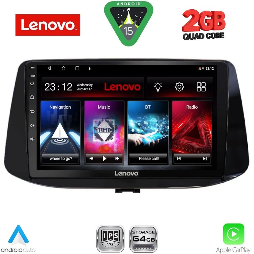 Φωτογραφία προϊόντος: LENOVO LVD 2233_CPA (9inc) MULTIMEDIA TABLET for HYUNDAI i30 mod. 2018-2024