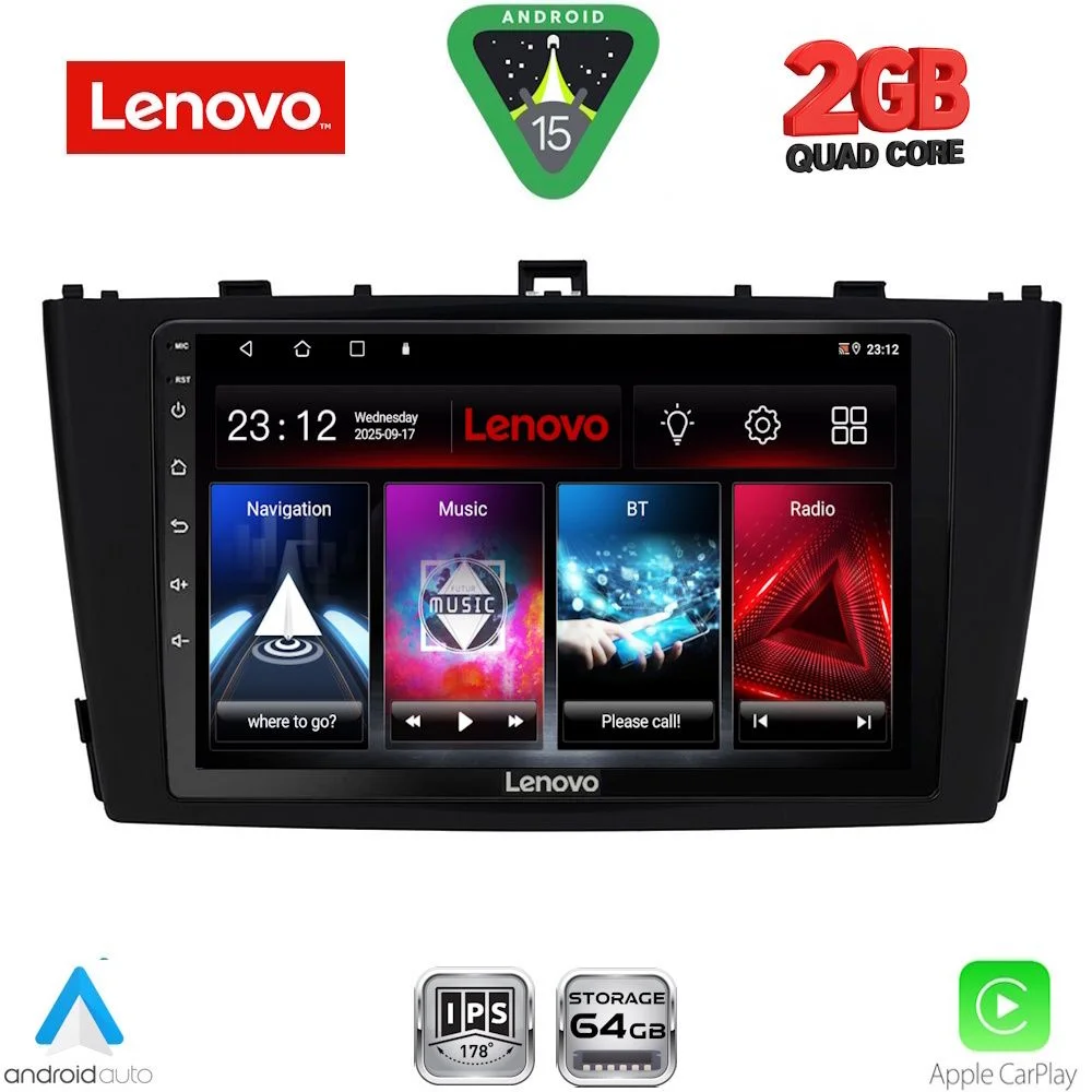 Φωτογραφία προϊόντος: LENOVO LVD 2705BL_CPA (9inc) MULTIMEDIA TABLET for TOYOTA AVENSIS (T27) mod. 2009-2015 (BLACK)