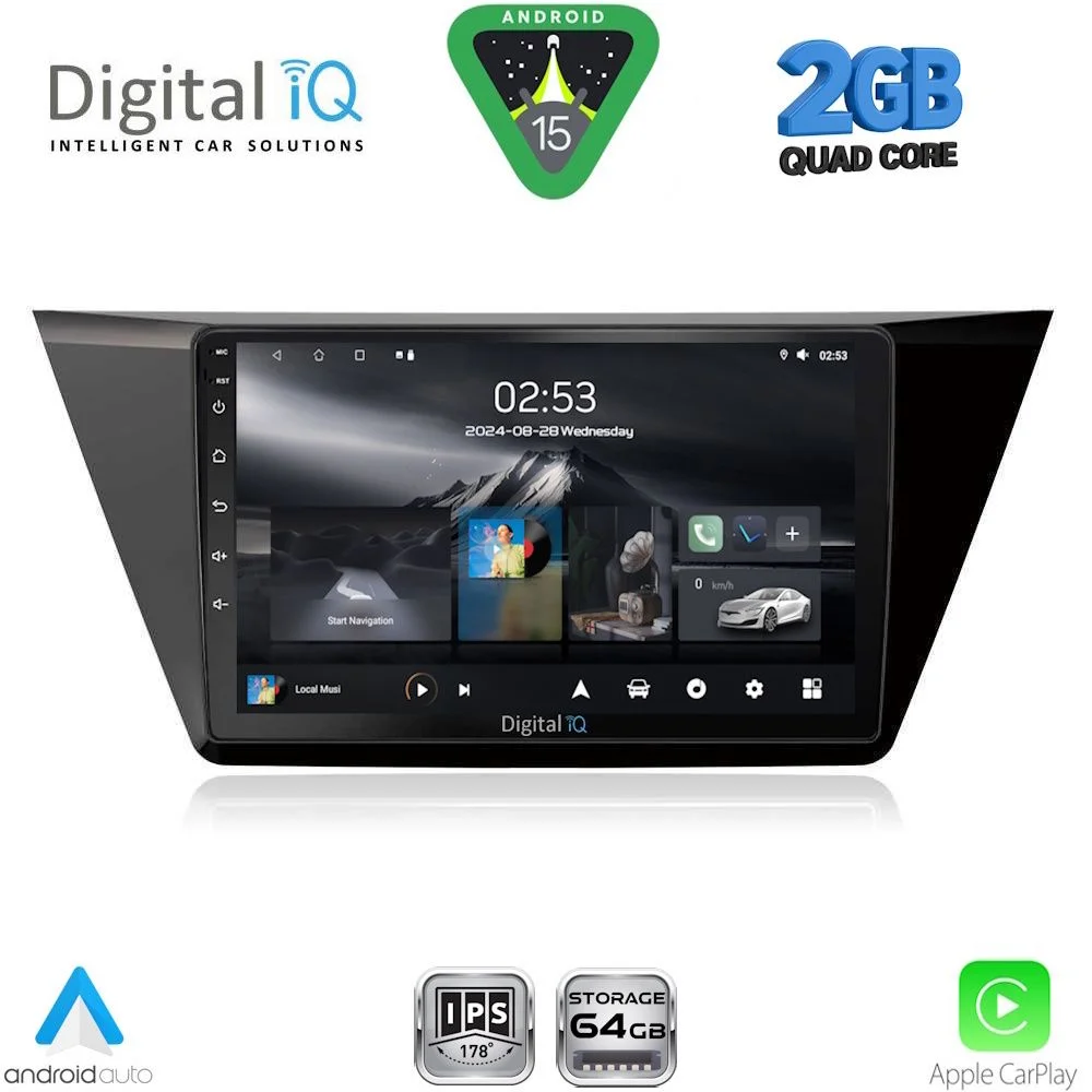 Φωτογραφία προϊόντος: DIGITAL IQ RSD 1769_CPA (10inc) MULTIMEDIA TABLET for VW TOURAN mod. 2016-2026