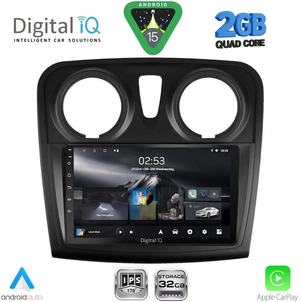 Φωτογραφία προϊόντος: DIGITAL IQ RSD 1108_CPA (9inc) MULTIMEDIA TABLET for DACIA LOGAN – SANDERO mod. 2012-2019