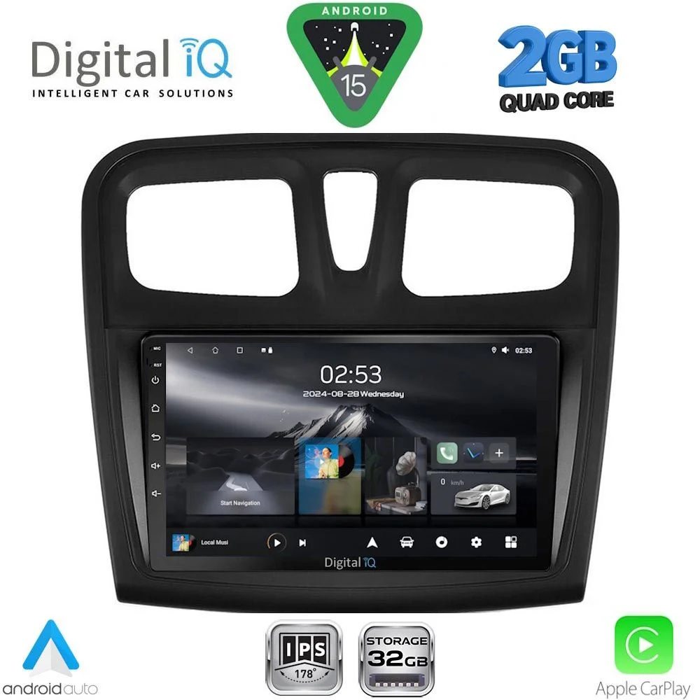Φωτογραφία προϊόντος: DIGITAL IQ RSD 1108SQ_CPA (9inc) MULTIMEDIA TABLET for DACIA LOGAN – SANDERO mod. 2012-2019