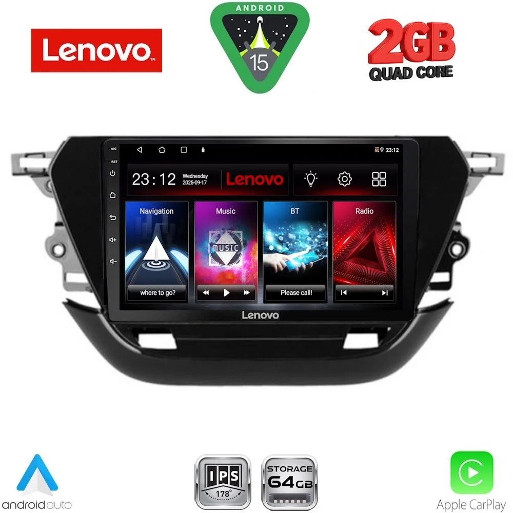 Φωτογραφία προϊόντος: LENOVO LVD 2487_CPA (9inc) MULTIMEDIA TABLET for OPEL CORSA F mod. 2019-2024