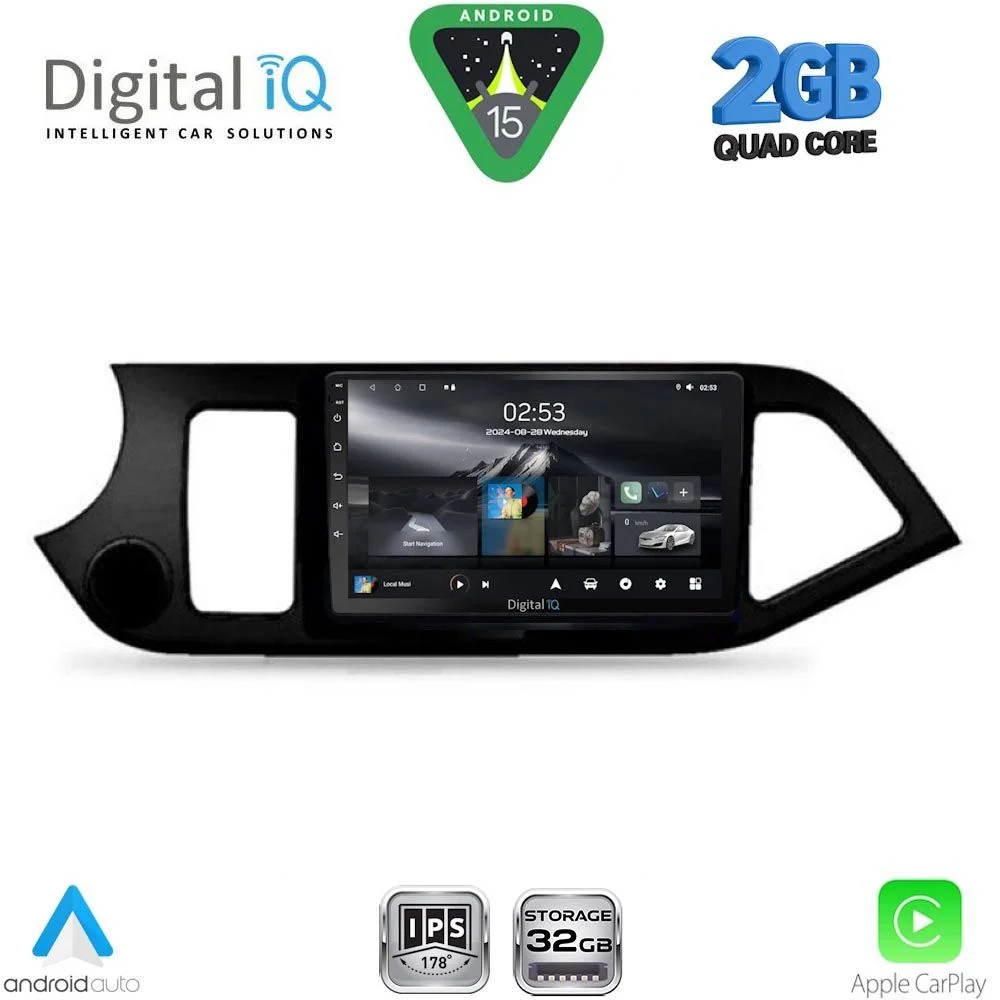 Φωτογραφία προϊόντος: DIGITAL IQ RSD 1308_CPA (9inc) MULTIMEDIA TABLET for KIA PICANTO mod. 2011-2017
