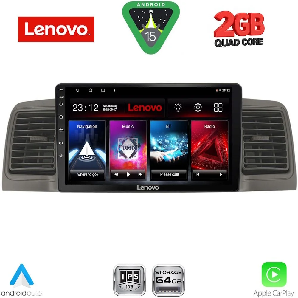 Φωτογραφία προϊόντος: LENOVO LVD 2712GR_CPA (9inc) MULTIMEDIA TABLET for TOYOTA COROLLA mod. 2001-2006 (GREY)