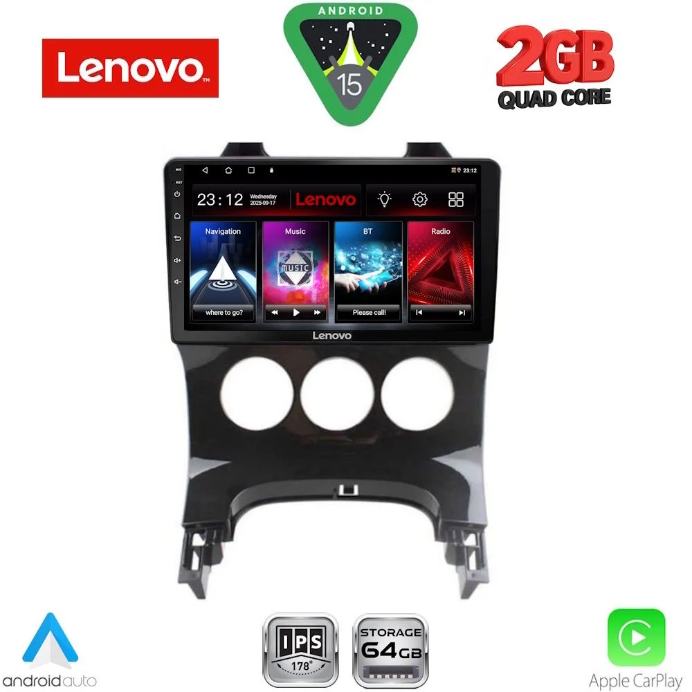Φωτογραφία προϊόντος: LENOVO LVD 2515_CPA A/C (9inc) MULTIMEDIA TABLET for PEUGEOT 3008 mod. 2008-2016 με A/C