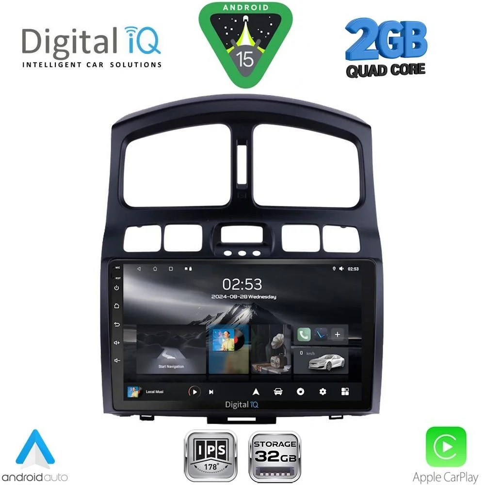Φωτογραφία προϊόντος: DIGITAL IQ RSD 1236_CPA (9inc) MULTIMEDIA TABLET for HYUNDAI SANTA FE mod. 2003-2006