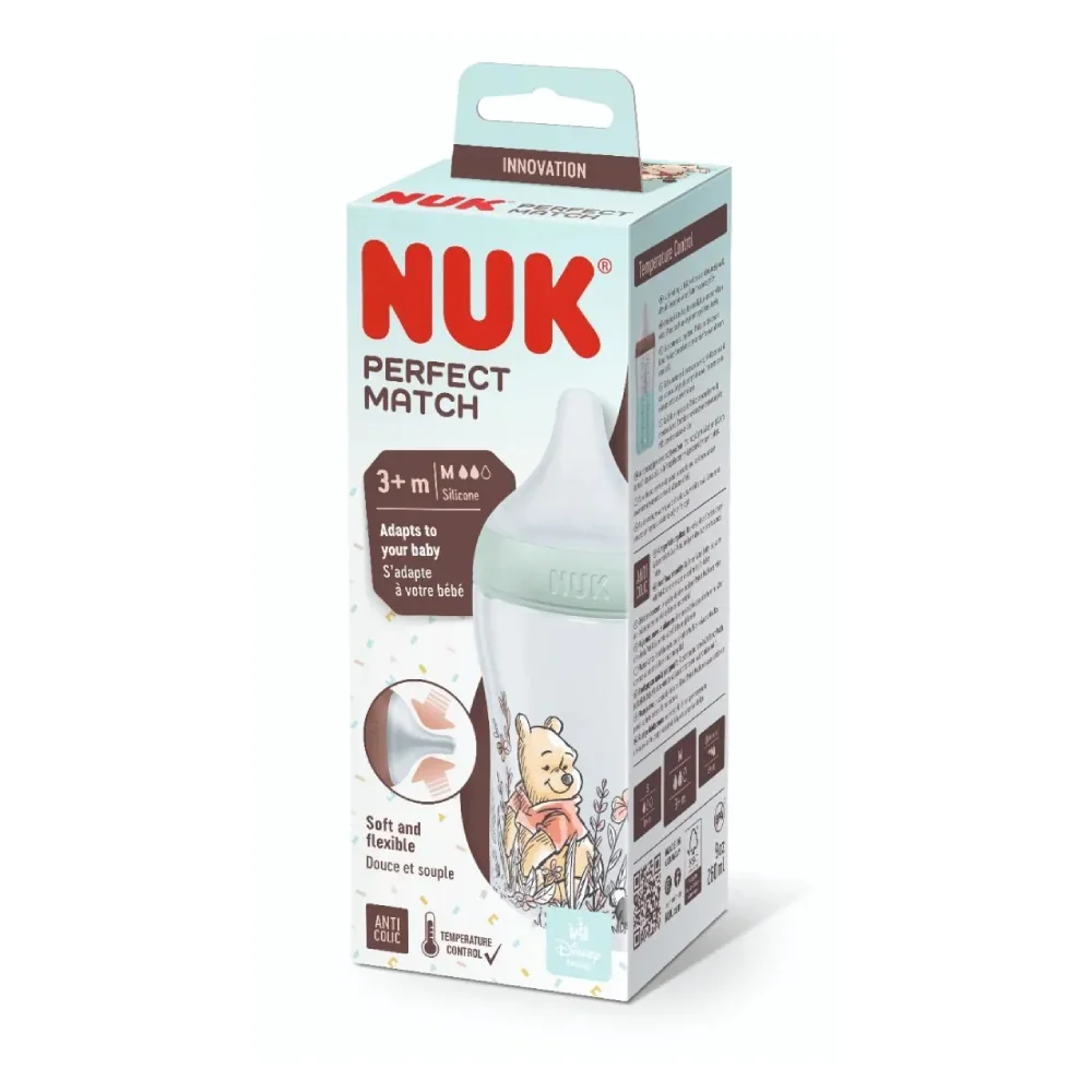Φωτογραφία προϊόντος: NUK Disney Winnie Pooh Perfect Match Μπιμπερό 260ml με Μαλακή Θηλή Σιλικόνης (Από 3 Μηνών)