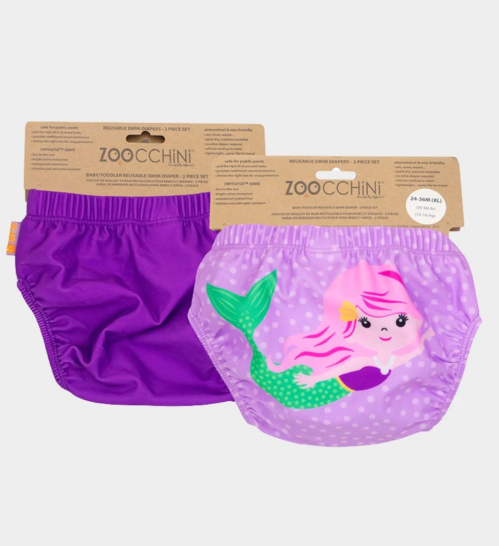 Φωτογραφία προϊόντος: Μαγιώ Πάνα (2pcs Σετ) – Mermaid | Zoocchini 12-24 μηνών