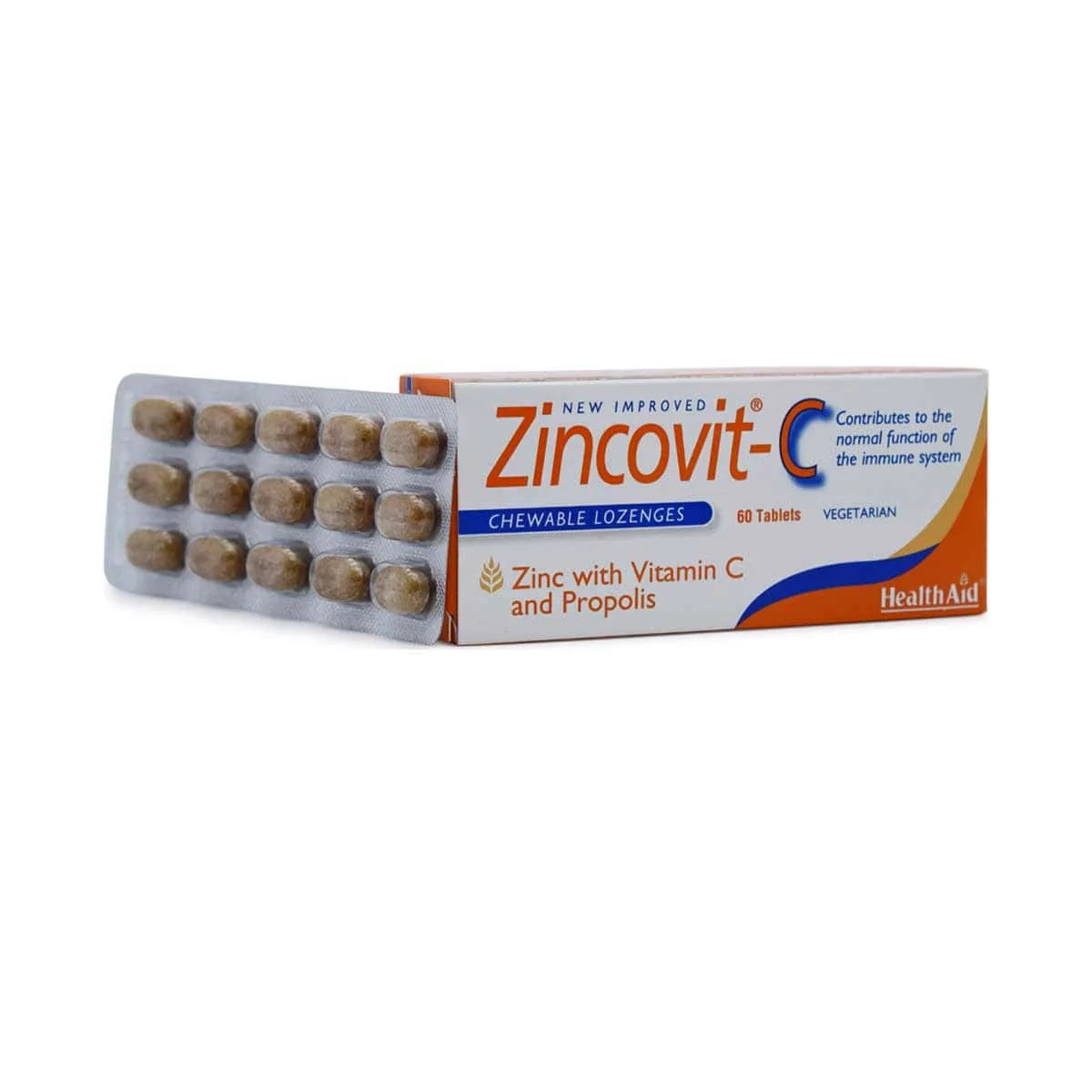 Φωτογραφία προϊόντος: Medipharmacy Health Aid Zincovit- C 60 μασώμενες ταμπλέτες