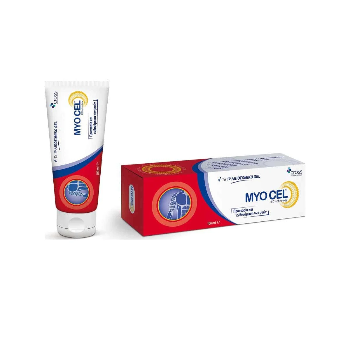 Φωτογραφία προϊόντος: Medipharmacy Cross Pharmaceuticals Myo Cel Λιποσωμικό Gel Για Προστασία & Ενδυνάμωση Των Μυών 100 ml