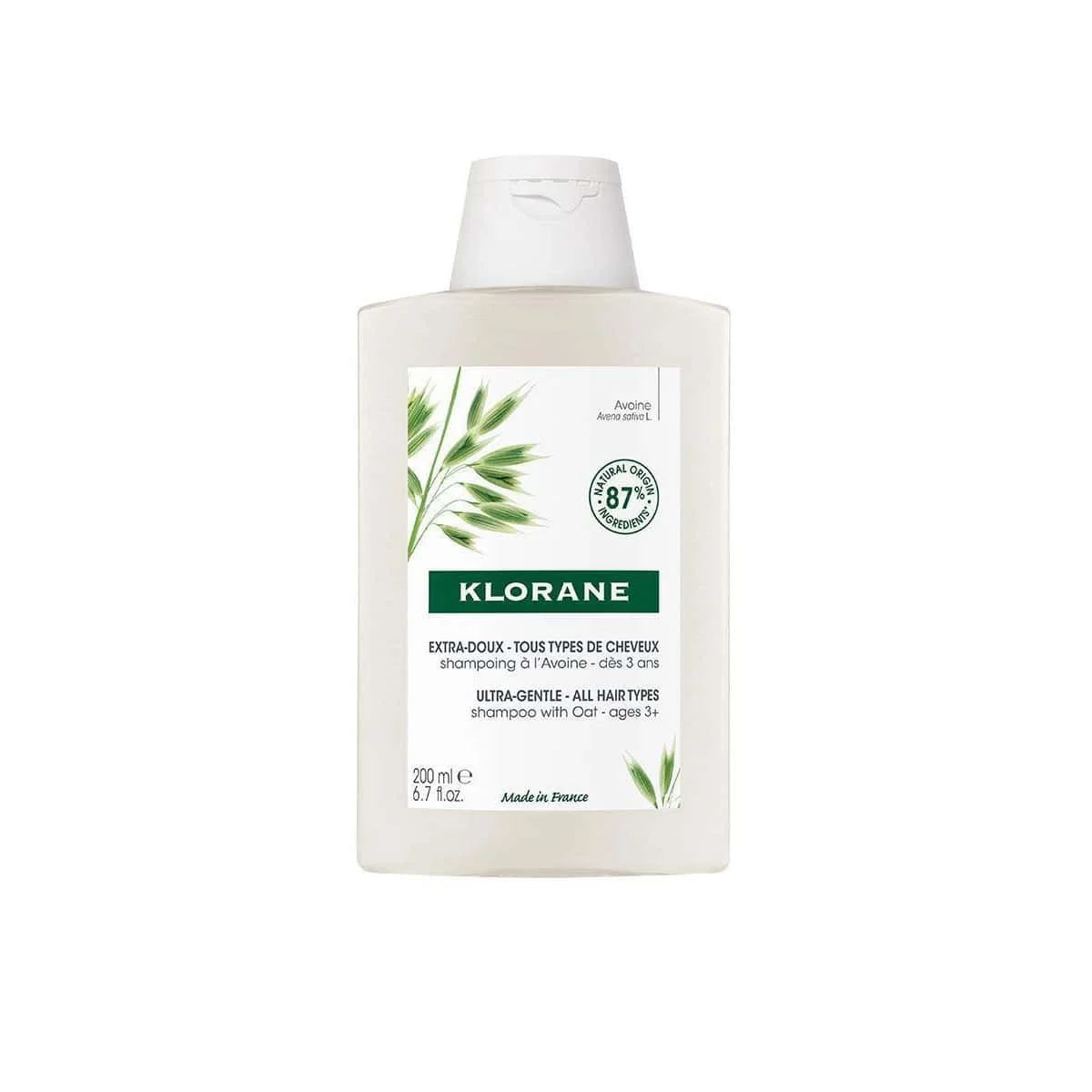 Φωτογραφία προϊόντος: Medipharmacy Klorane Shampoo with Oat Milk Σαμπουάν με Εκχύλισμα Βρώμης για Συχνό Λούσιμο 200ml
