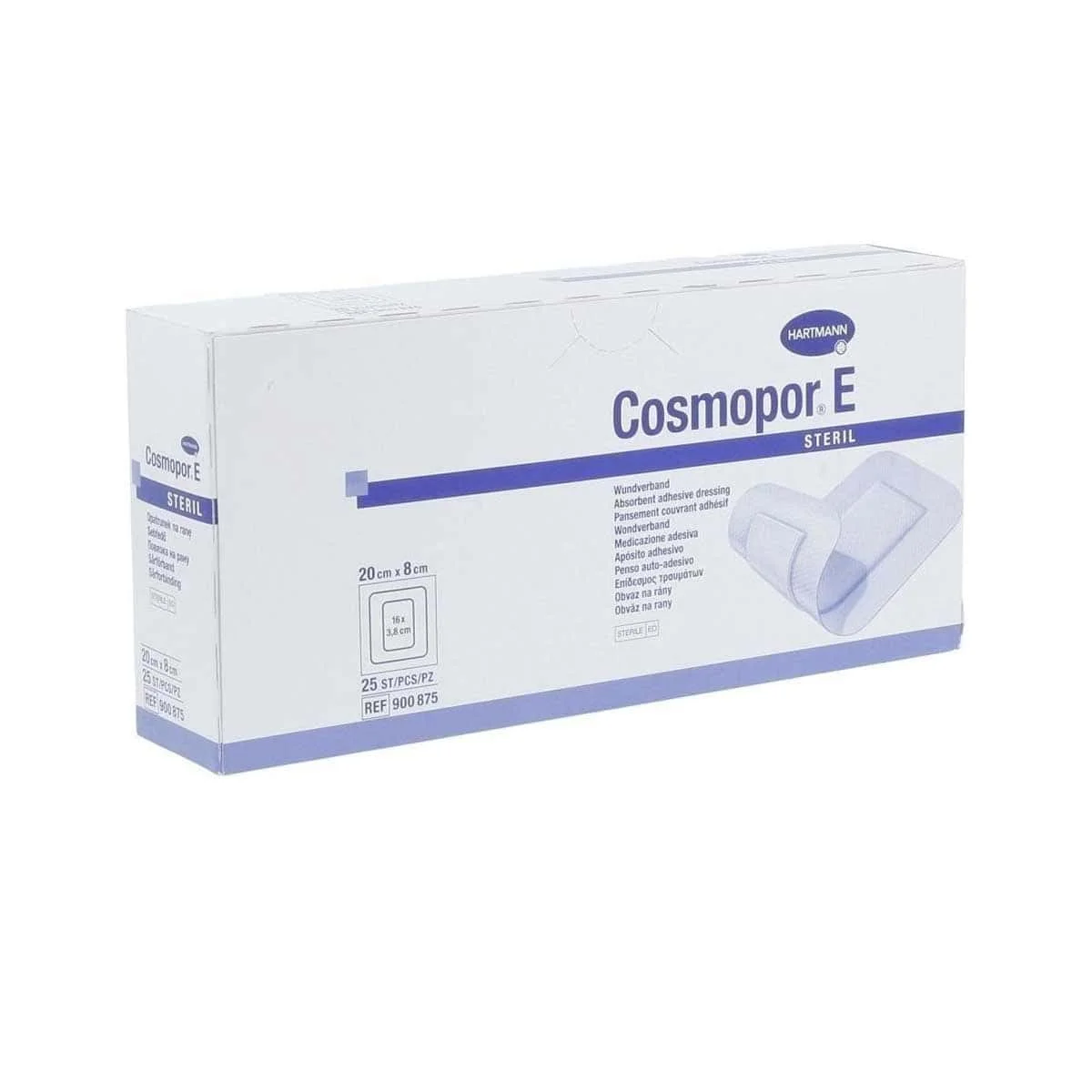 Φωτογραφία προϊόντος: Medipharmacy Hartmann Cosmopor E Αποστειρωμένα Αυτοκόλλητα Επιθέματα 20 cm x 8 cm 25 τμχ