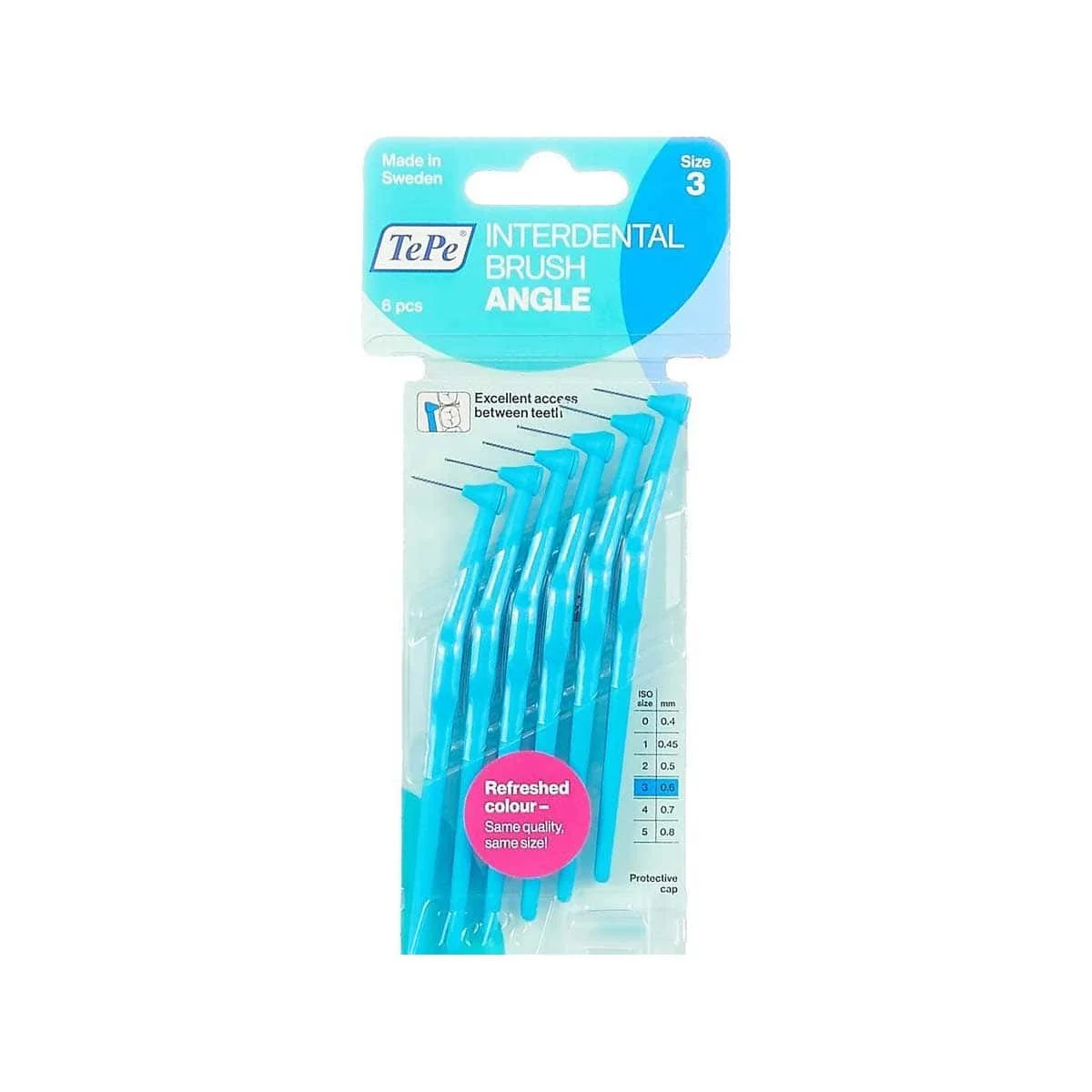 Φωτογραφία προϊόντος: Medipharmacy TePe Interdental Brush Angle Size 3 Μπλε 0.6 mm 6 τμχ