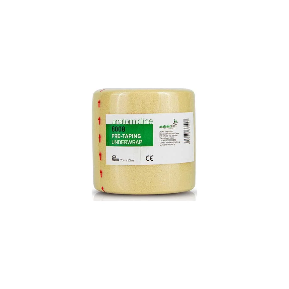 Φωτογραφία προϊόντος: Medipharmacy Anatomic Line 8008 Pre-Taping Under Wraping Tape Αράχνη 7 cm x 27 m