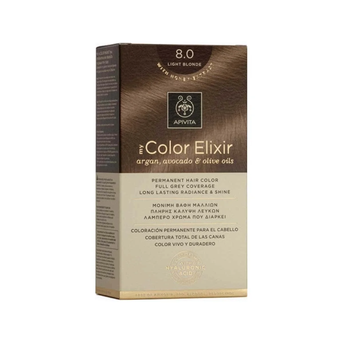 Φωτογραφία προϊόντος: Medipharmacy Apivita My Color Elixir Βαφή Μαλλιών 8.0 Ξανθό Ανοιχτό 50 ml