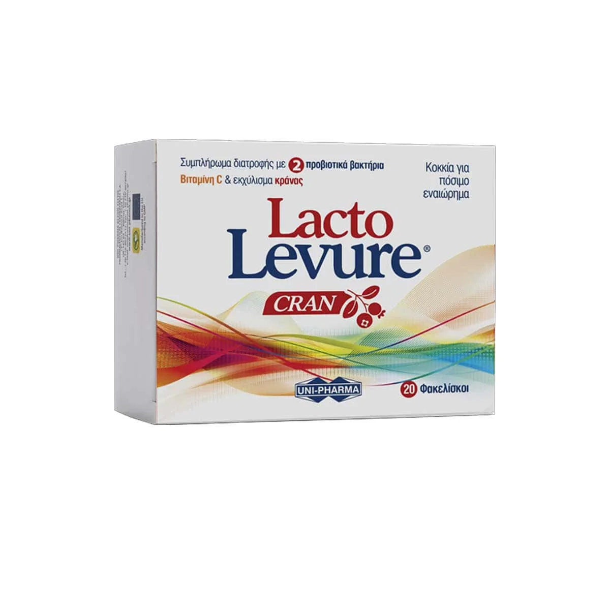 Φωτογραφία προϊόντος: Medipharmacy Uni-Pharma LactoLevure Cran 20 τμχ