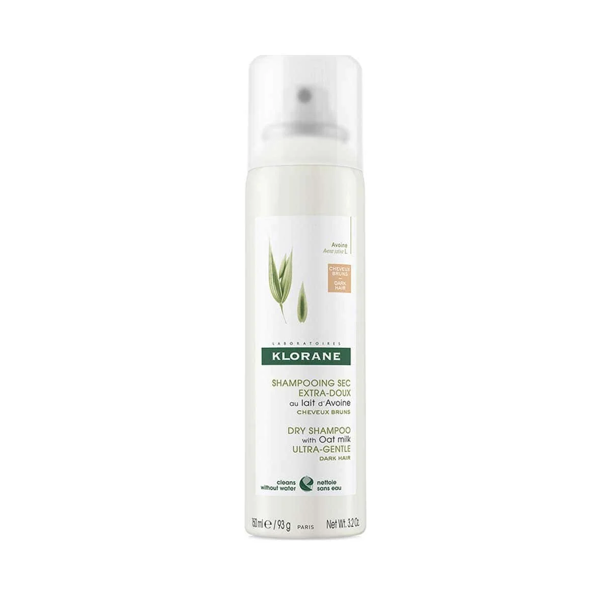 Φωτογραφία προϊόντος: Medipharmacy Klorane Dry Shampoo με Βρώμη και Κεραμίδια για Kαστανά/Mαύρα Mαλλιά 150ml