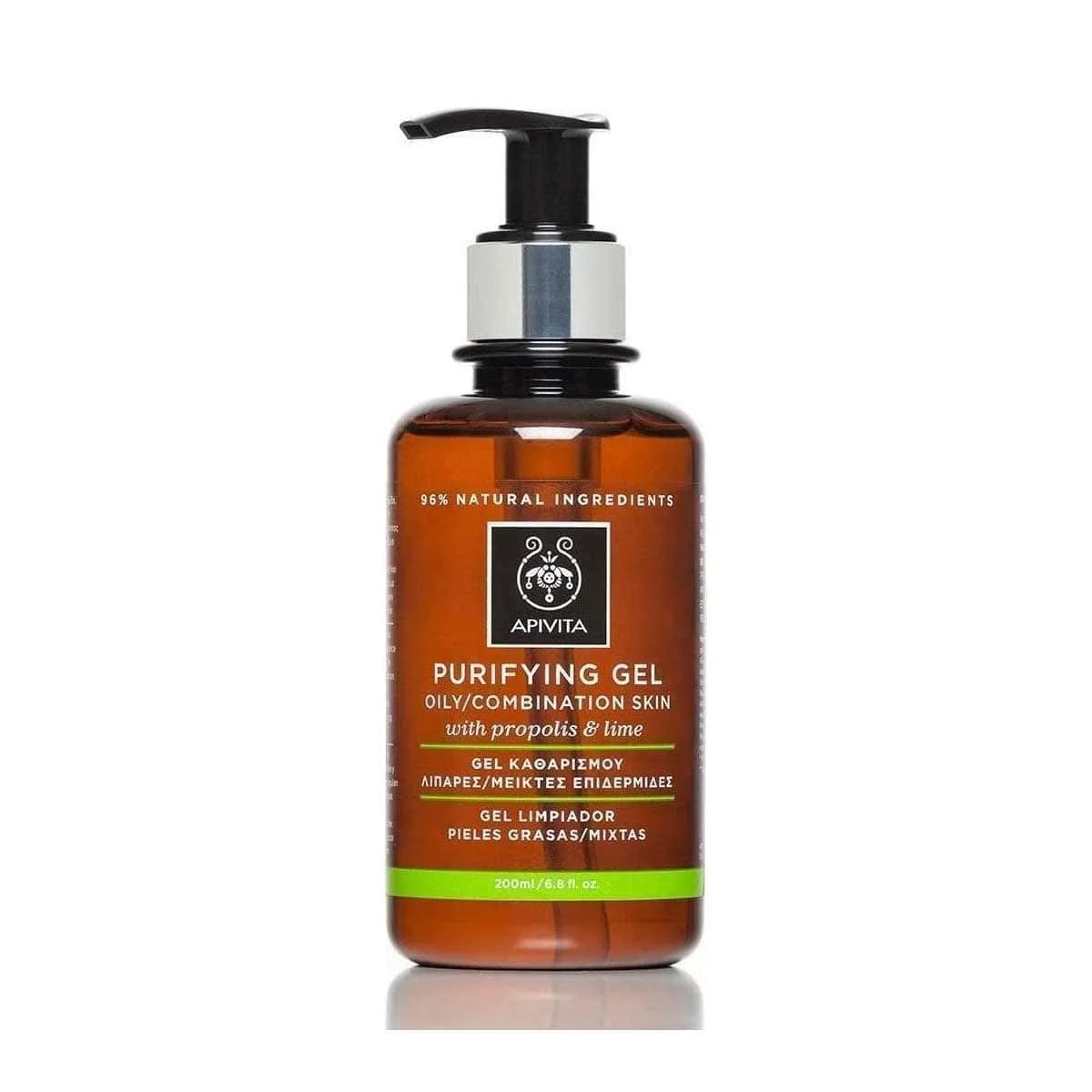 Φωτογραφία προϊόντος: Medipharmacy Apivita Purifying Gel Για Λιπαρές - Μικτές Επιδερμίδες Με Πρόπολη & Lime 200 ml