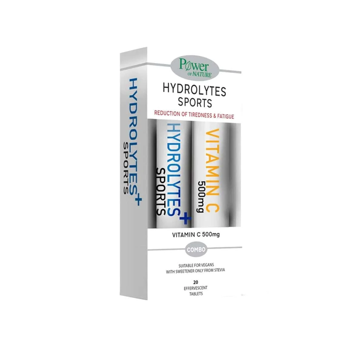 Φωτογραφία προϊόντος: Medipharmacy Power of Nature Hydrolytes Sports Stevia 20 eff tabs & Δώρο Βιταμίνη C 500mg 20 eff tabs