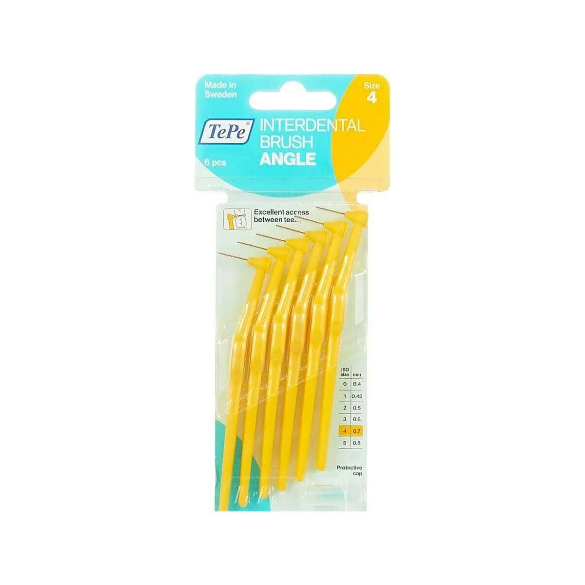 Φωτογραφία προϊόντος: Medipharmacy TePe Interdental Brush Angle Size 4 Κίτρινο 0.7 mm 6 τμχ