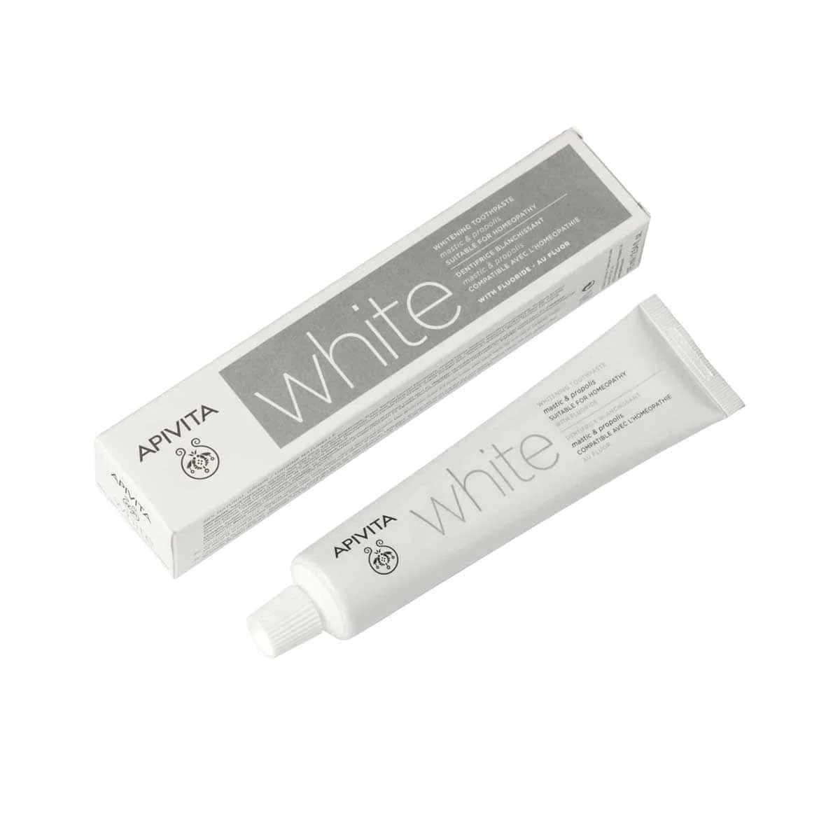 Φωτογραφία προϊόντος: Medipharmacy Apivita Dental Care White Λευκαντική Οδοντόκρεμα με Μαστίχα & Πρόπολη 75 ml