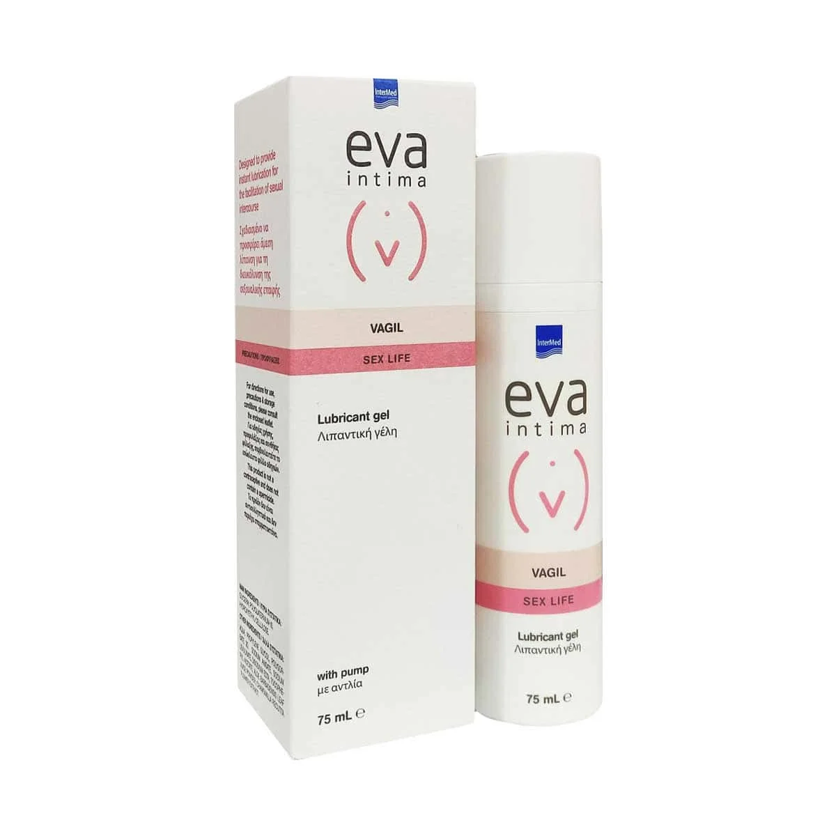 Φωτογραφία προϊόντος: Medipharmacy Intermed Eva Intima Vagil Sex Life Κολπικό Λιπαντικό Gel 75 ml