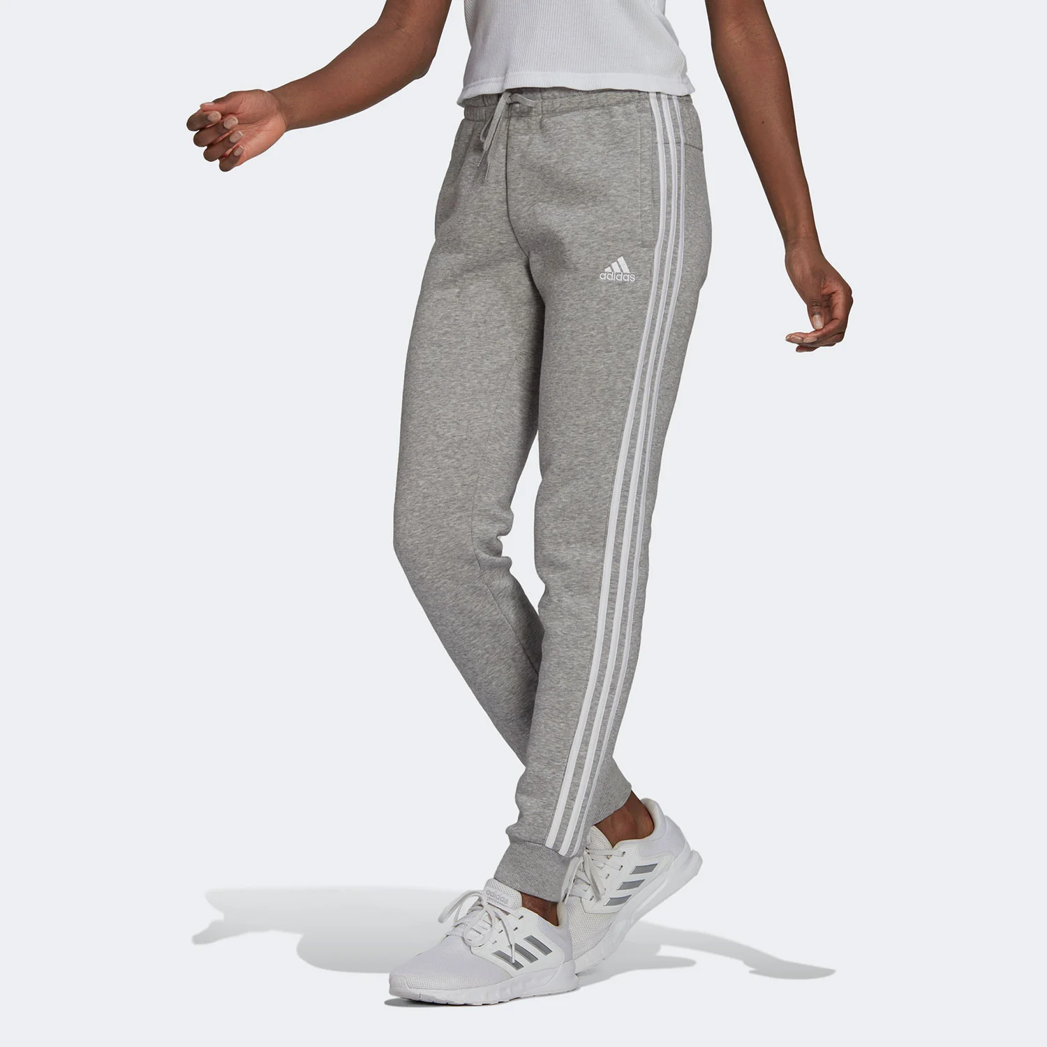 Φωτογραφία προϊόντος: ADIDAS PERFORMANCE ADIDAS ESSENTIALS FLEECE 3-STRIPES PANTS ΓΚΡΙ