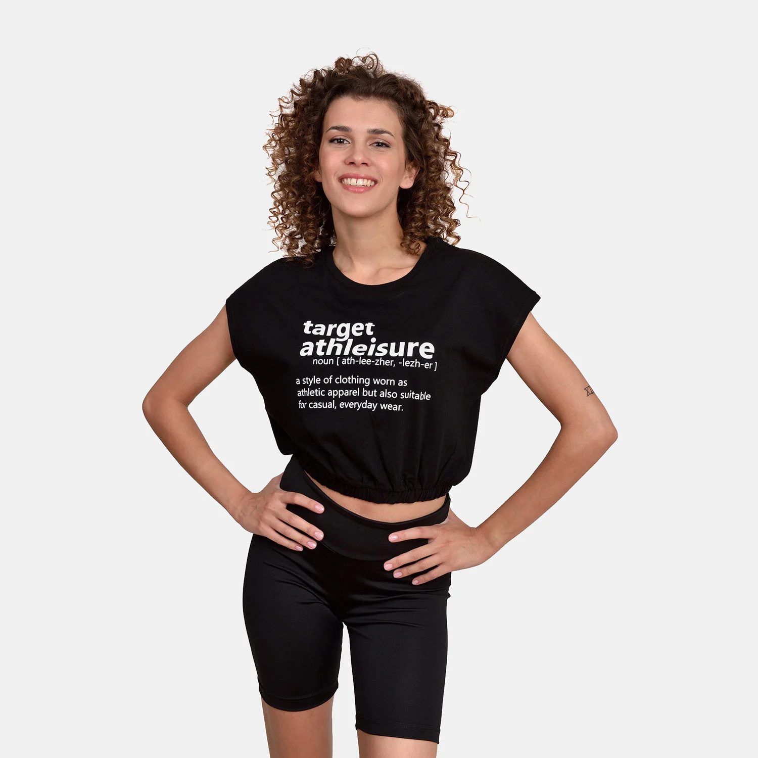 Φωτογραφία προϊόντος: TARGET RIB VISCOSE CROPPED T-SHIRT ΜΑΥΡΟ