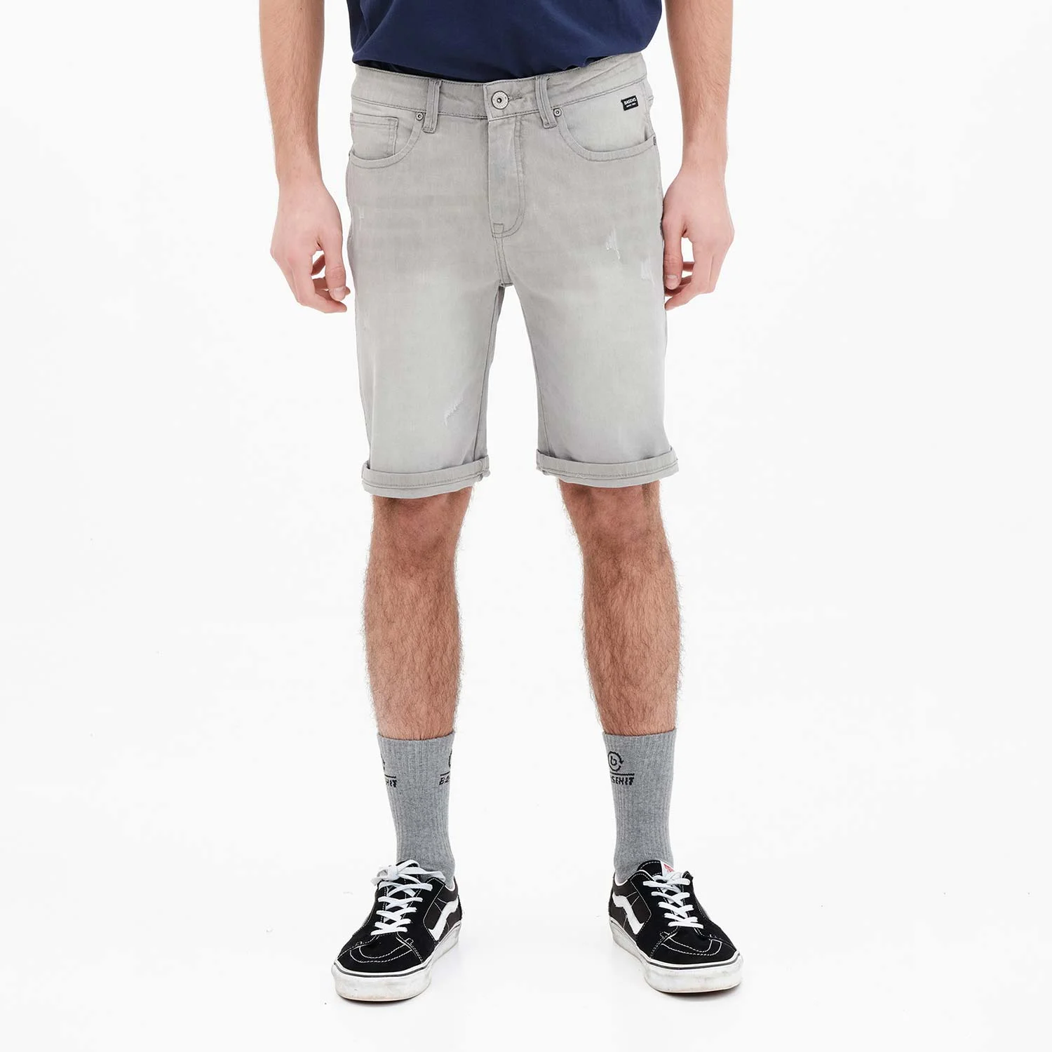 Φωτογραφία προϊόντος: BASEHIT MEN'S STRETCH DENIM SHORTS ΓΚΡΙ