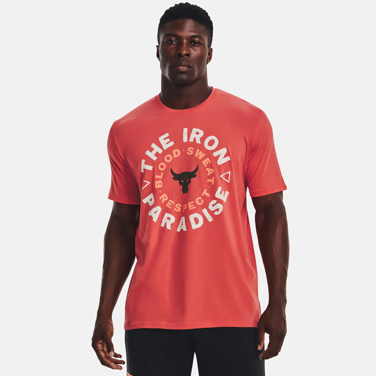 Φωτογραφία προϊόντος: UNDER ARMOUR PROJECT ROCK IRON CIRCLE T-SHIRT ΚΟΚΚΙΝΟ