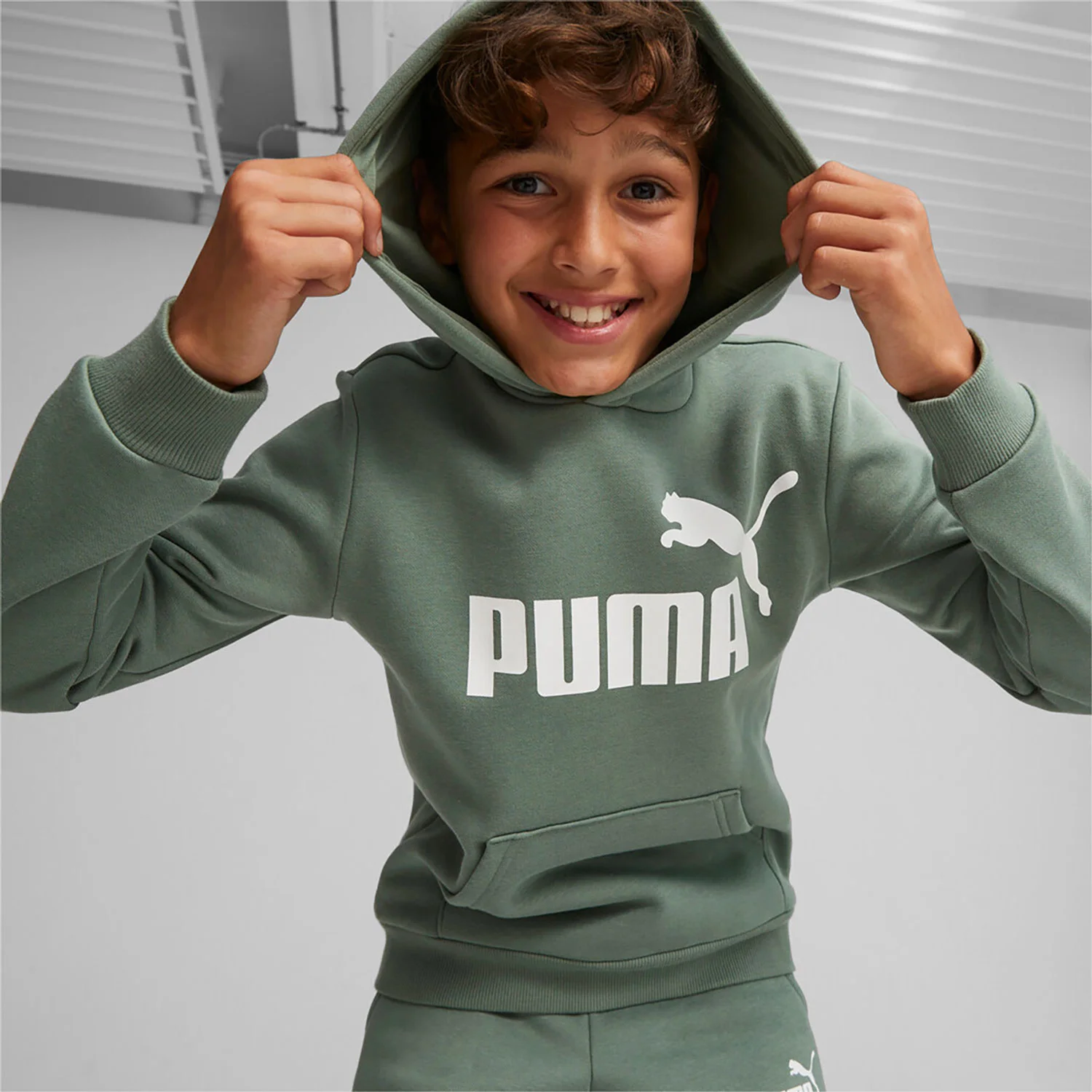 Φωτογραφία προϊόντος: PUMA KIDS ESSENTIALS BIG LOGO FL HOODIE ΧΑΚΙ