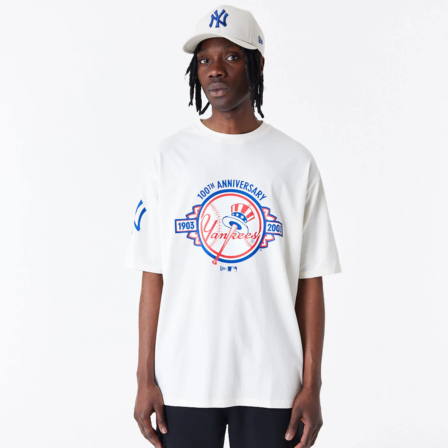 Φωτογραφία προϊόντος: NEW ERA NEW YORK YANKEES MLB ANNIVERSARY OVERSIZED T-SHIRT ΑΣΠΡΟ