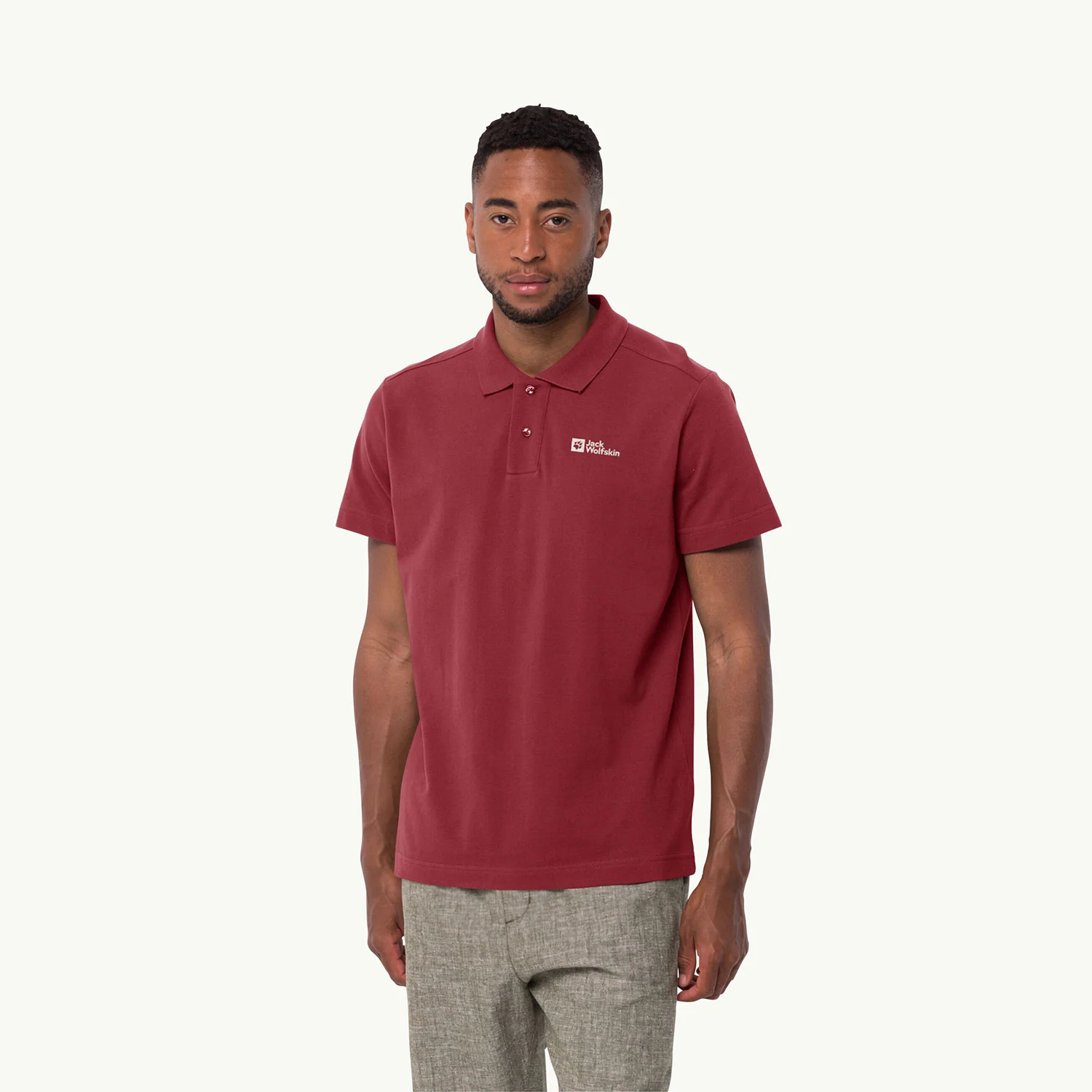 Φωτογραφία προϊόντος: JACK WOLFSKIN ESSENTIAL POLO T-SHIRT ΚΟΚΚΙΝΟ