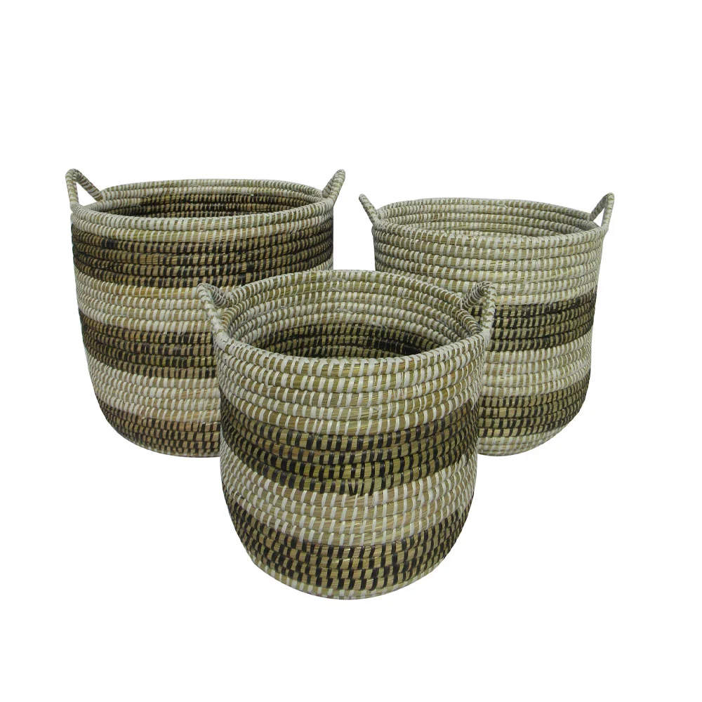 Φωτογραφία προϊόντος: Liberta KAIA ΚΑΛΑΘΙ SET 3ΤΜΧ 42x42x40cm KANSGRASS ΦΥΣΙΚΟ ΛΕΥΚΟ PVC ΜΑΥΡΟ - KANSGRASS - PVC - 42Μx42Πx40Υ