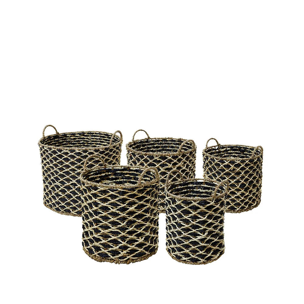 Φωτογραφία προϊόντος: Liberta ROMBUS ΚΑΛΑΘΙ SET 5ΤΜΧ 43x43x39cm SEAGRASS ΦΥΣΙΚΟ ΜΑΥΡΟ ΣΙΔΕΡΟ - SEAGRASS - ΣΙΔΕΡΟ - 43Μx43Πx39Υ