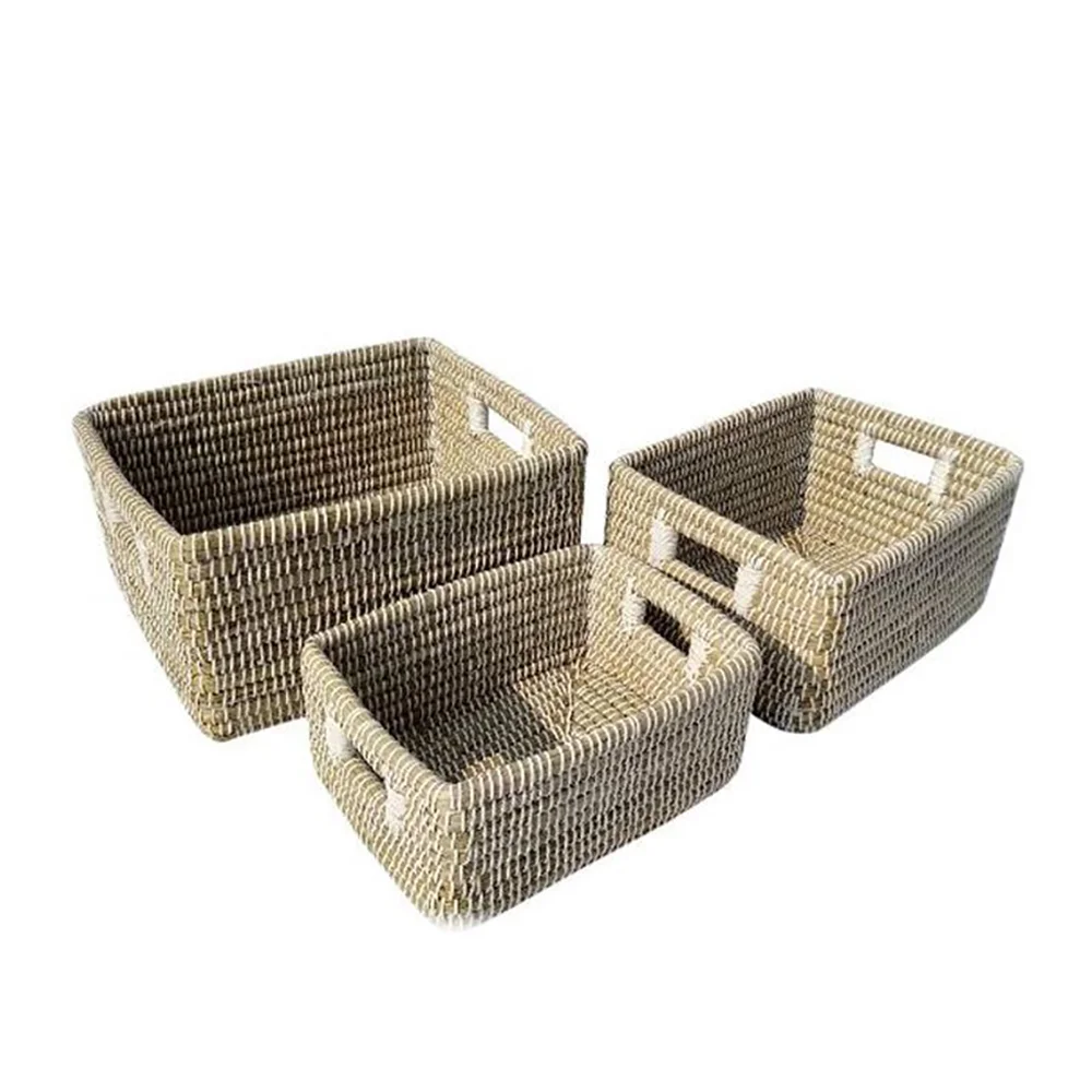 Φωτογραφία προϊόντος: Liberta NILE ΚΑΛΑΘΙ SET 3ΤΜΧ 45x35x30cm KANSGRASS ΦΥΣΙΚΟ ΛΕΥΚΟ PVC - KANSGRASS - PVC - 45Μx35Πx30Υ