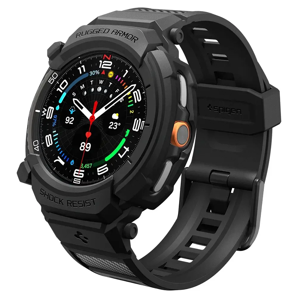 Φωτογραφία προϊόντος: Spigen Θήκη - Λουράκι Rugged Armor Pro Samsung Galaxy Watch 8 Classic 46mm Matte Black