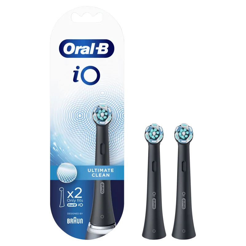 Φωτογραφία προϊόντος: Oral-B iO Ultimate Clean Black Ανταλλακτικές Κεφαλές Ηλεκτρικής Οδοντόβουρτσας για Αποτελεσματικό Καθαρισμό, Μαύρο Χρώμα, 2τεμ