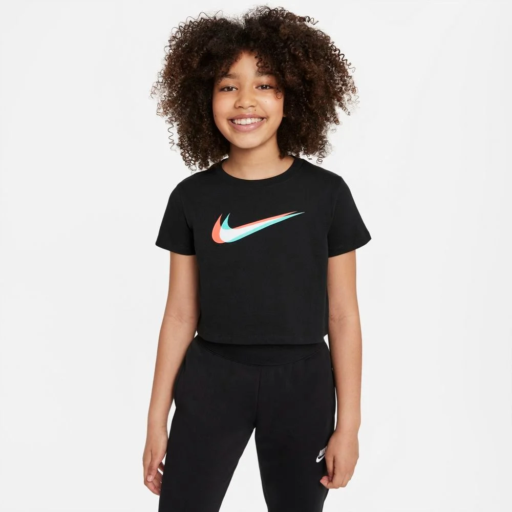Φωτογραφία προϊόντος: Nike Sportswear Cropped Tee Παιδικό Crop Top Κοντομάνικο DM4697-010 Μαύρο ΜΑΥΡΟ