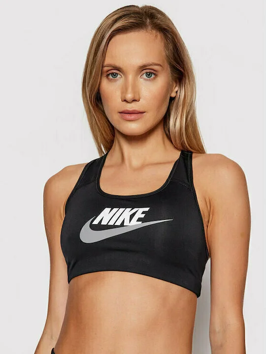 Φωτογραφία προϊόντος: Nike Dri-Fit Swoosh Γυναικείο Αθλητικό Μπουστάκι DM0579-010 Μαύρο ΜΑΥΡΟ