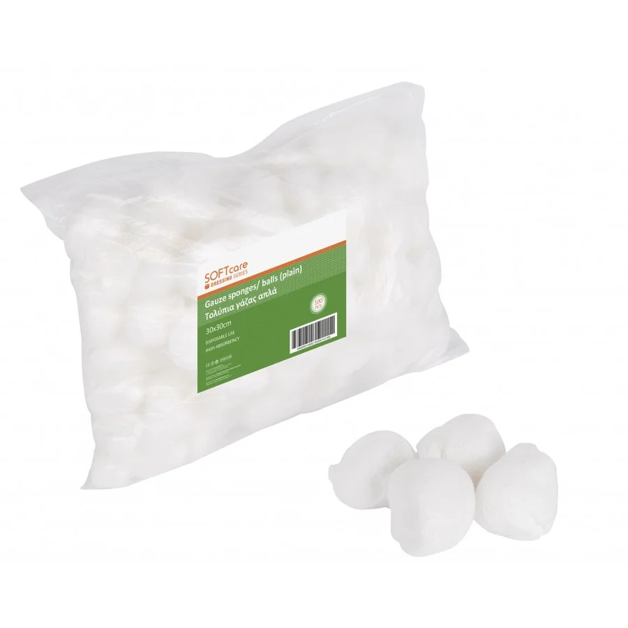 Φωτογραφία προϊόντος: OEM Τολύπια γάζας Soft Care απλά (100τμχ) 40cm x 40cm