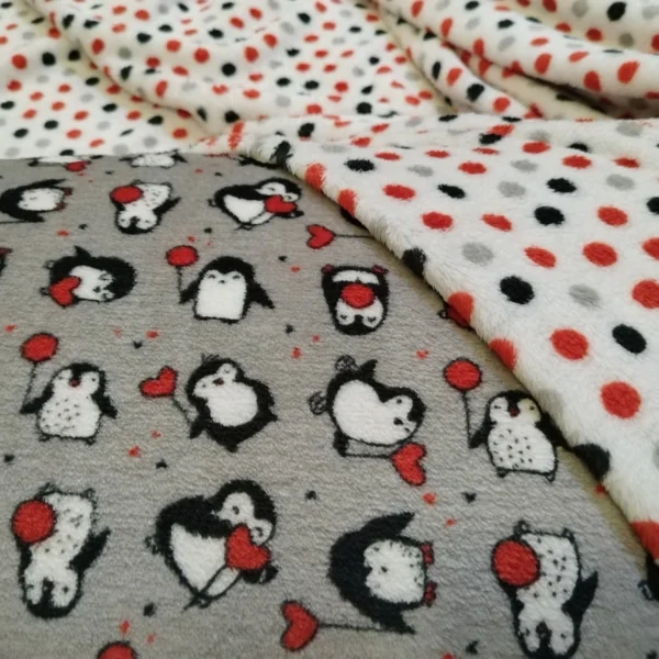 Φωτογραφία προϊόντος: OEM Fleece Διπλής όψης lovely penguin 100x150