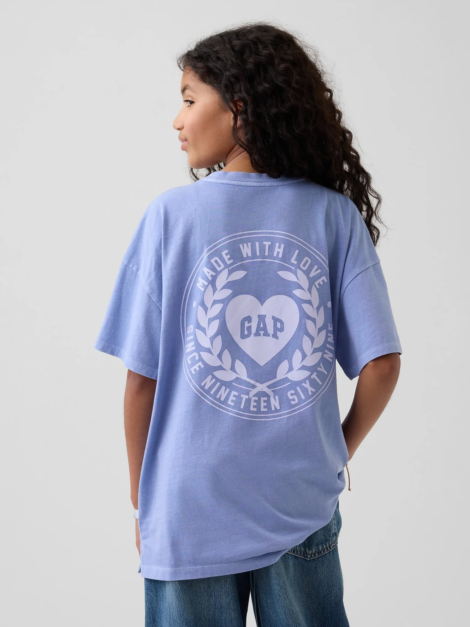 Φωτογραφία προϊόντος: GAP Παιδική Oversized Μπλούζα με Λογότυπο bright hyacinth