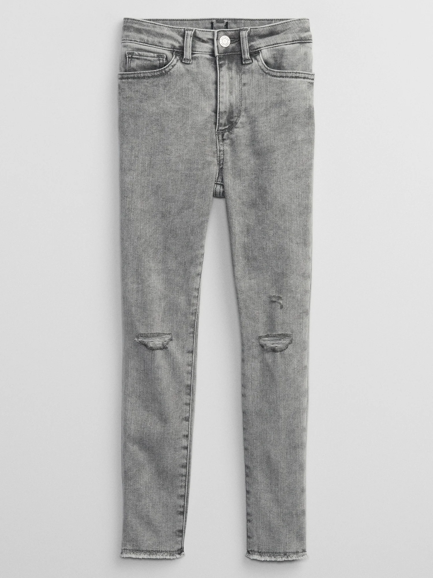 Φωτογραφία προϊόντος: GAP Γκρι Παιδικό High Rise Destructed Ankle Jegging Παντελόνι με Washwell gray wash