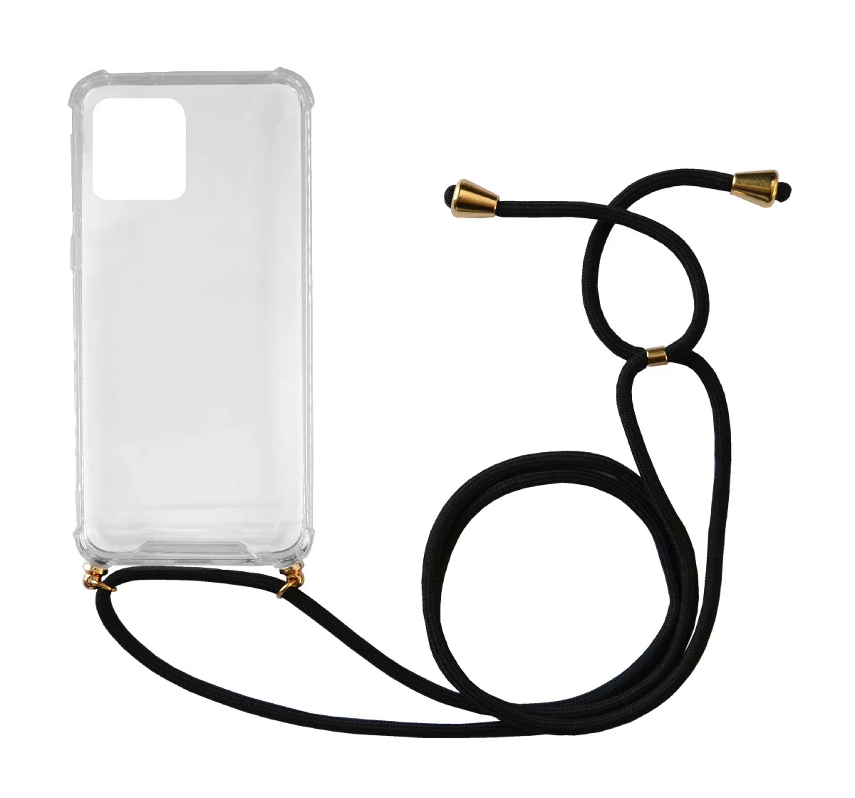 Φωτογραφία προϊόντος: Θήκη Ancus Crossbody για Apple iPhone 12 / iPhone 12 Pro Διάφανη με Κορδόνι Μαύρο