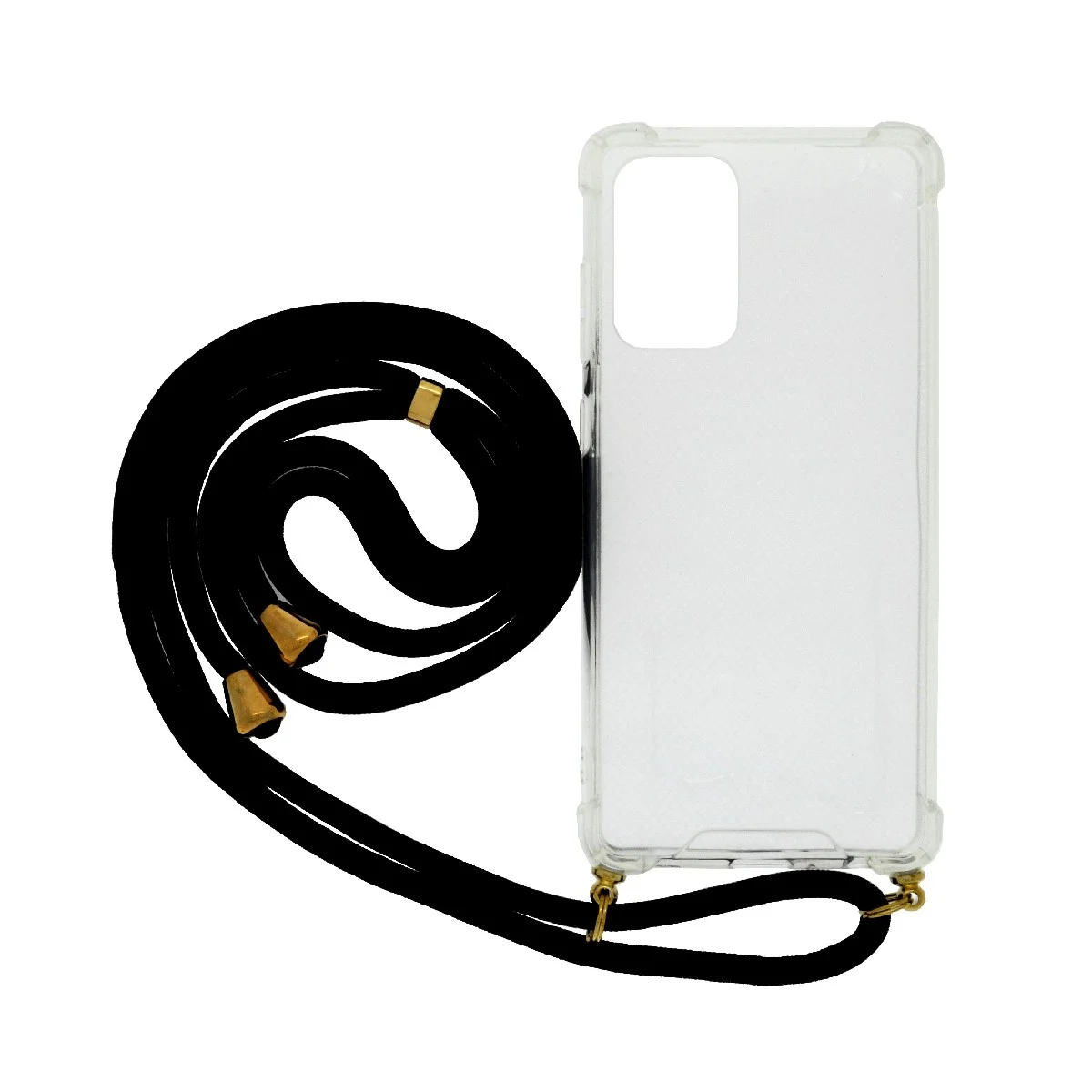 Φωτογραφία προϊόντος: Θήκη Ancus Crossbody για Samsung A72 A725F A726B Διάφανη με Κορδόνι Μαύρο