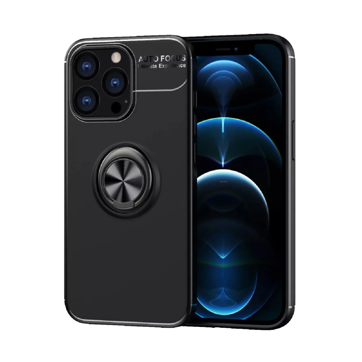 Φωτογραφία προϊόντος: Θήκη Ancus AutoFocus Shock Proof με Ring Holder για Apple iPhone 13 Pro Μαύρο