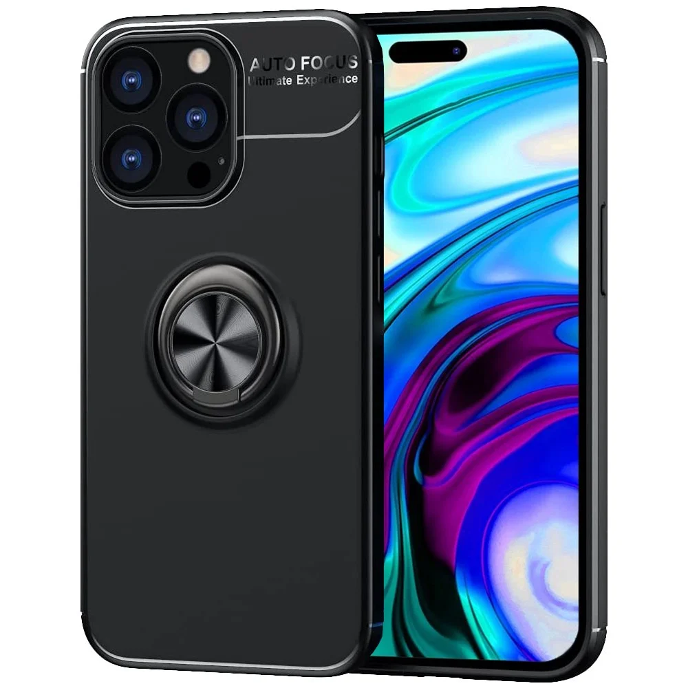 Φωτογραφία προϊόντος: Θήκη Ancus AutoFocus Shockproof με Ring Holder για Apple iPhone 14 Pro Μαύρη