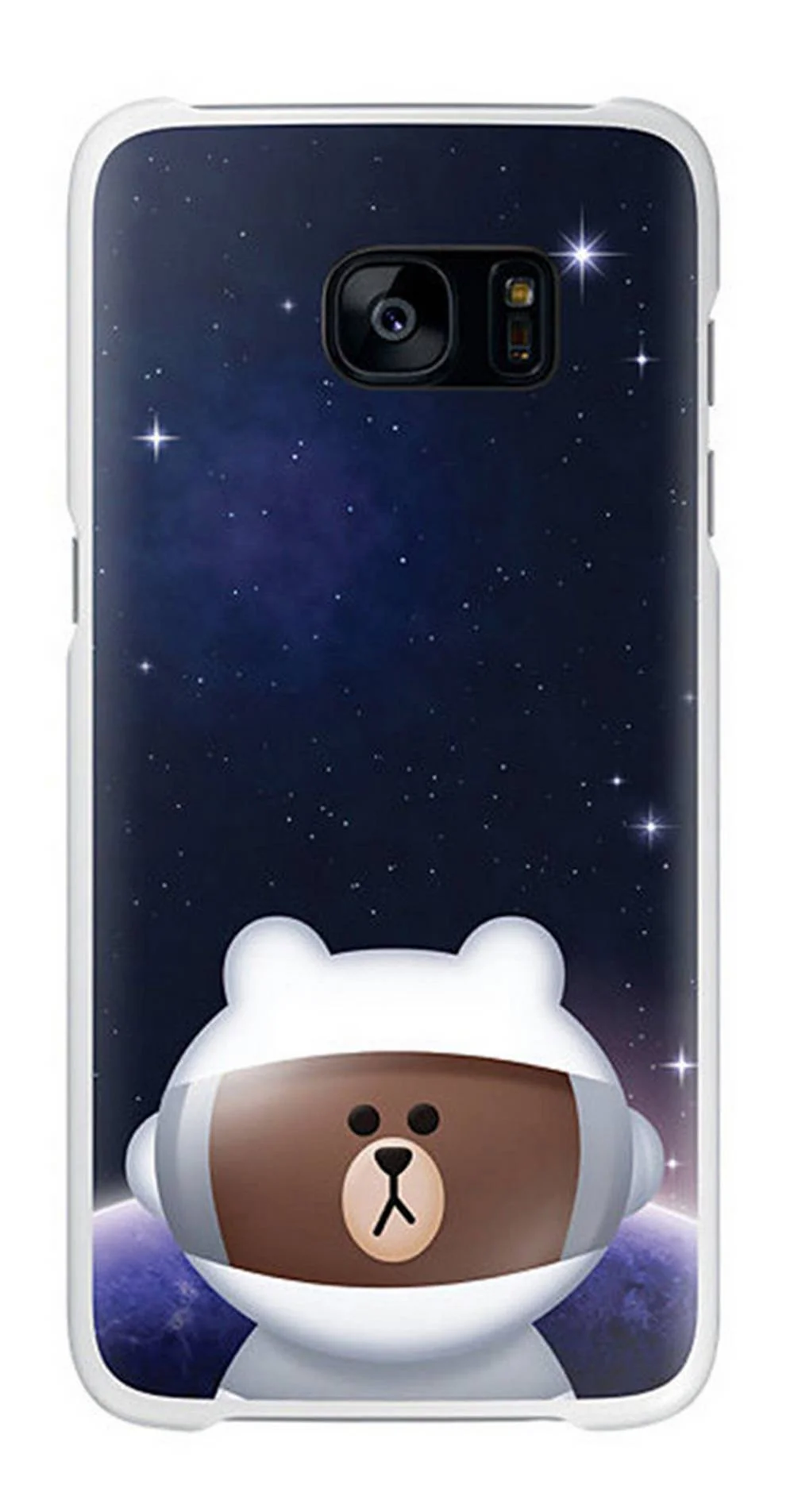 Φωτογραφία προϊόντος: Θήκη Faceplate Samsung S7 Line Friends Cover "Mr. Brown" EF-XG930LDEGWW για SM-G930F Galaxy S7 Μαύρη