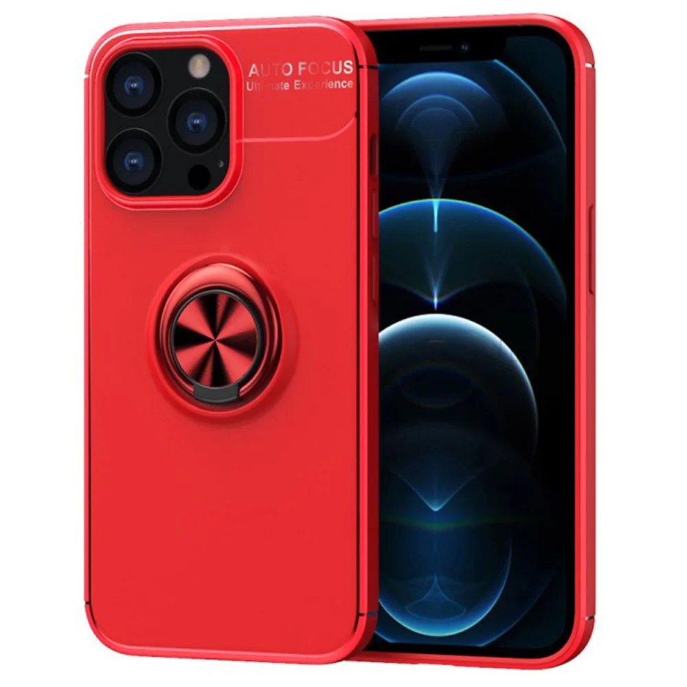 Φωτογραφία προϊόντος: Θήκη Ancus AutoFocus Shock Proof με Ring Holder για Apple iPhone 13 Pro Max Κόκκινο